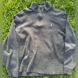 Polo by Ralph Lauren Men's Gray Half-Zip Sweater